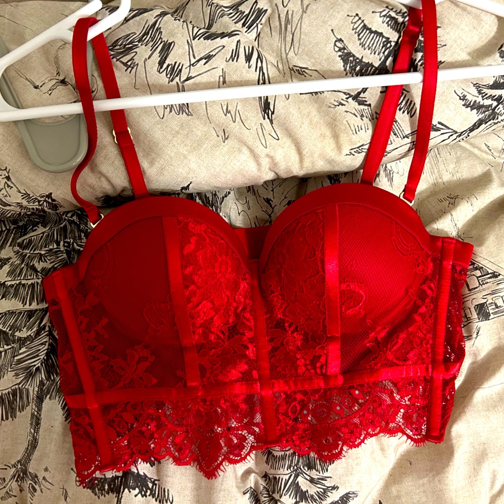 Honey Birdette Maria Red (bra only)